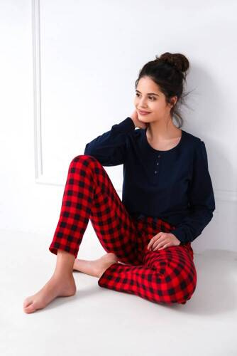 Dámske pyžamo Bonnie Sensis - tmavomodré