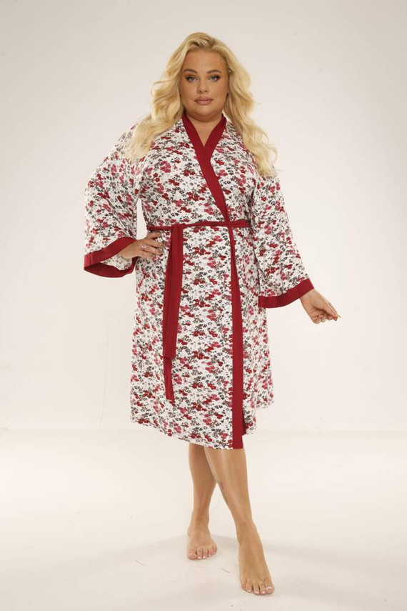 468/473 Mia Dámsky župan Plus Size Forex - bordový