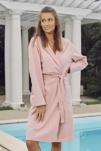 Karina Dámsky župan Italian Fashion - púdrovo ružový