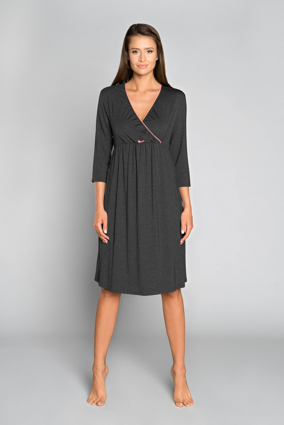 Italia Fashion materská a dojčiaca sonáta s 3/4 rukávom - tmavý melír/vlasy