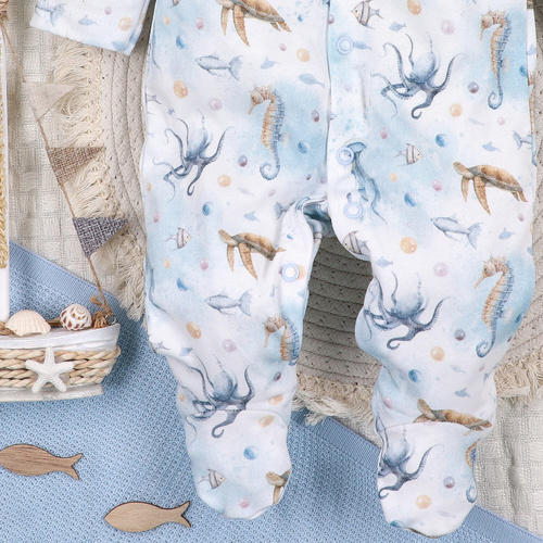 ABN-5450 Sea Of Joy Nini detský župan - organická bavlna, zapínanie na zips