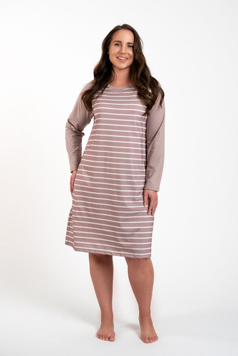 Nočná košeľa Oda Italian Fashion - cappuccino print