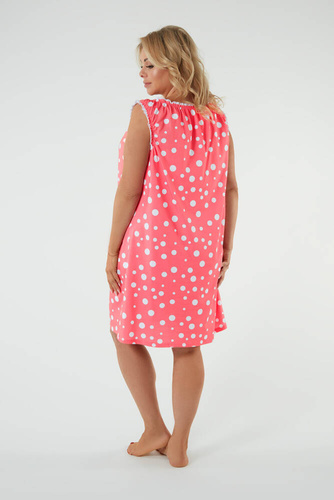 Nočná a dojčiaca košeľa Raba, široké ramienka Talianska móda - malinová potlač