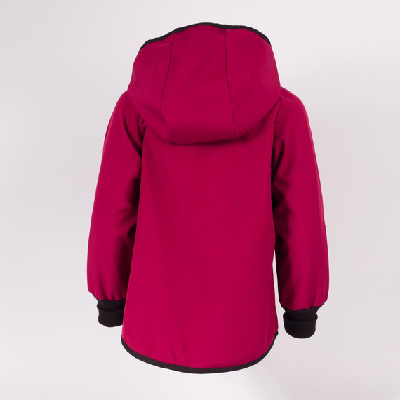 229002 Nicol Softshellová bunda pre dievčatá s kapucňou, fleece, reflexná - bordová