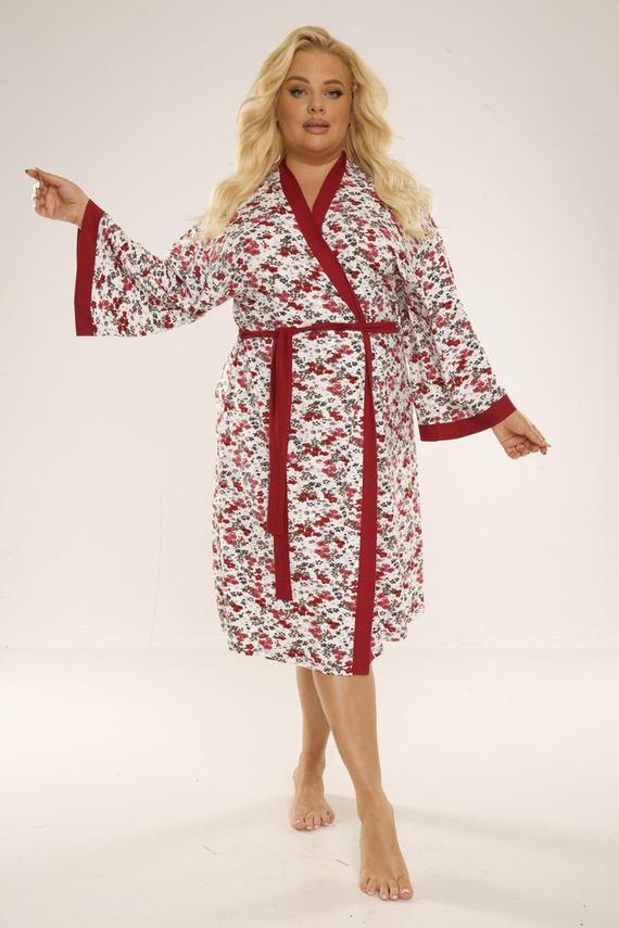 468/473 Mia Dámsky župan Plus Size Forex - bordový