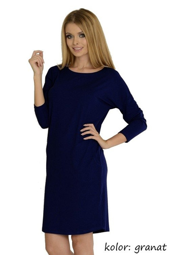 543 Paula nočná košeľa 7/8 rukáv - grafitová