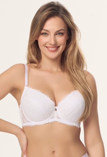 Push-Up podprsenka Petra BP16 Mefemi by Nipplex - biela, čipka, push efekt