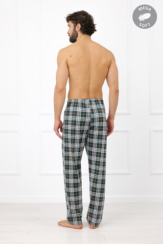 Italian Fashion Brajan pánske bavlnené nohavice Mega Soft kárované