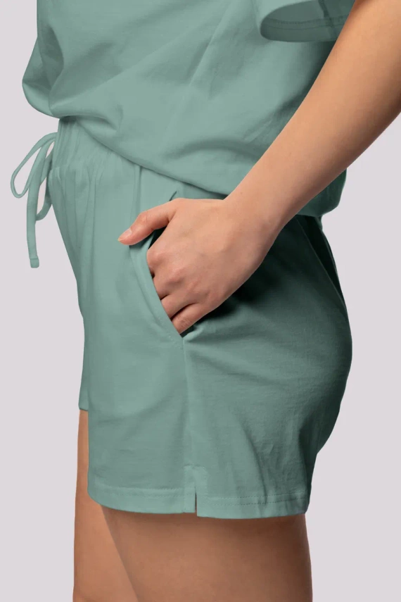 Bliss dámske pyžamo s krátkym rukávom Mona olivovo zelená