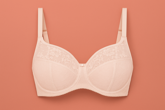 VB-435 Podprsenka - polopriehľadná, s čipkou Vena nude