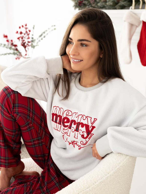 Dámske pyžamo Gween Soft/Flanel Sensis - sivé