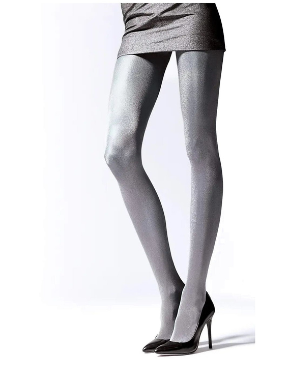 Knittex Brilliance pančuchy 12161 50 den strieborné - metalický lesk, mikrovlákno