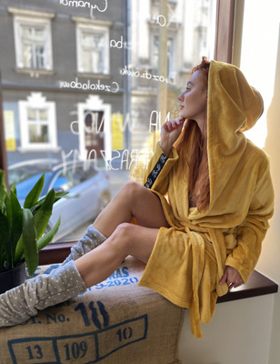 626 Abigail Dámsky krátky župan Forex - medový