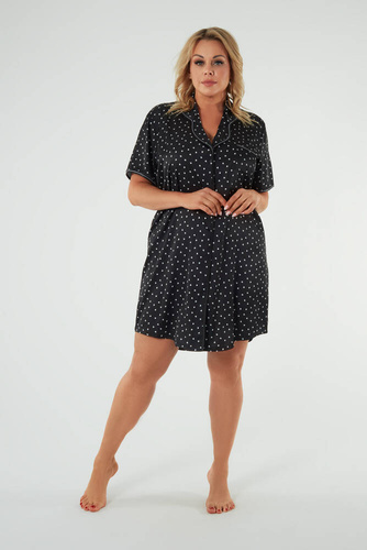 Nočná košeľa Ria s krátkym rukávom Talianska móda - potlač