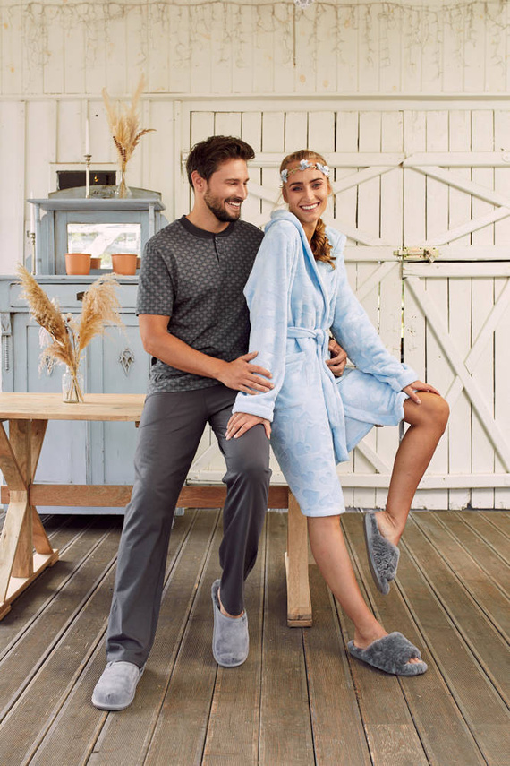 Dámsky župan Misti Italian Fashion - modrý