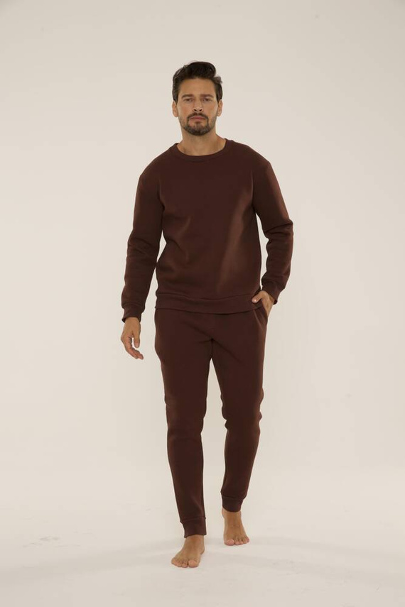 813 Indigo Pánska tepláková súprava De Lafense - čokoládová