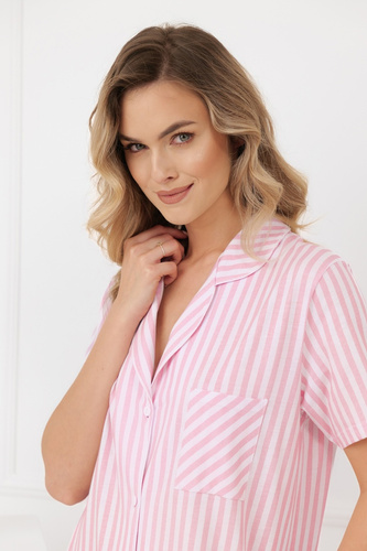 Dámska nočná košeľa Genna Italian Fashion 100% bavlna pásiky