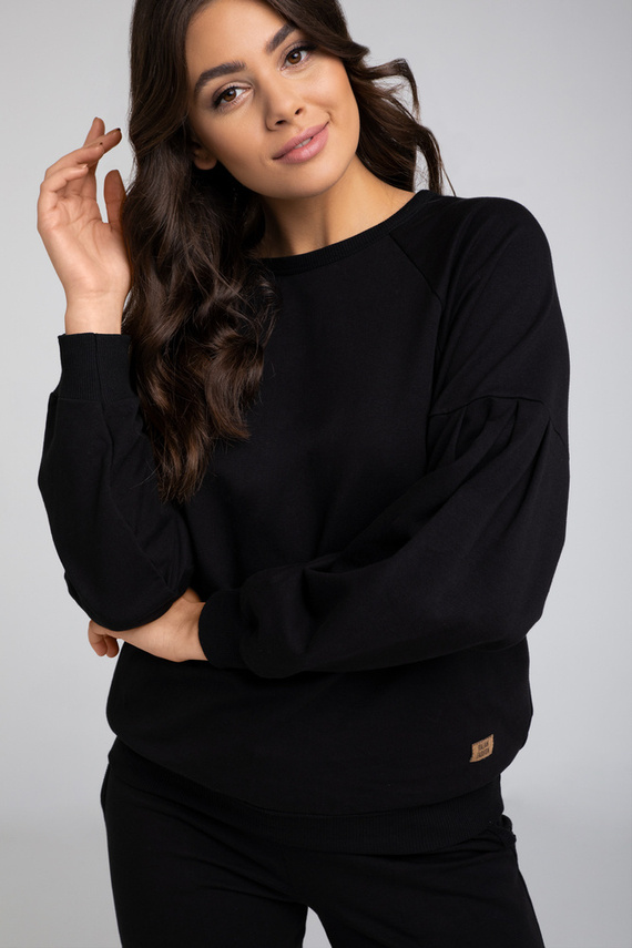 Parma Dámsky set s dlhým rukávom, nohavice Italian Fashion - čierny