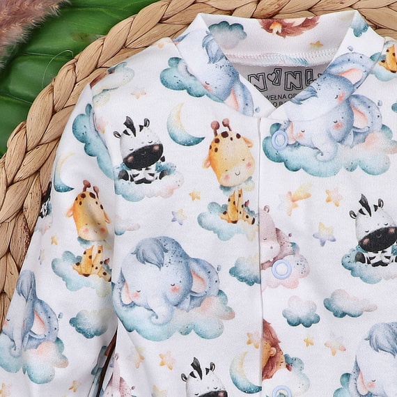 ABN-5610 Detský kaftan z organickej bavlny Nini's Little Dreamers - bez niklových cvočkov, bezpečný a pohodlný pre dieťa