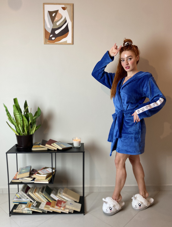 626 Abigail Dámsky krátky župan Forex - denim