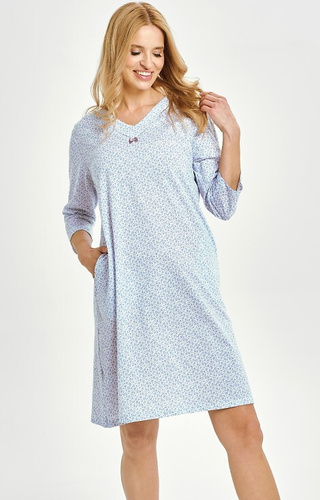 3449 Debora Dámske tričko Taro - 100% bavlna, dlhý rukáv, vrecká, výstrih