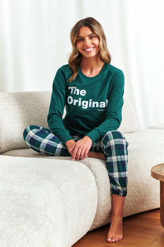 7340 Doctor Nap - dámske pyžamo "The Original" | 100% bavlna, poľská výroba - smaragdová