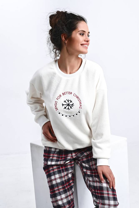 Lepšie dámske pyžamo Sensis - krémové