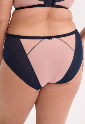 Tanga Aina GFP 1273 Gaia – Elegantná čipka, elastický tyl, komfort, tmavomodrá