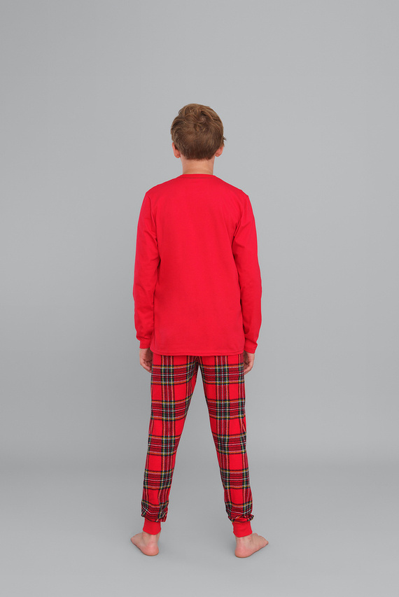 Chlapčenské pyžamo Narvik Italian Fashion - červené/potlač
