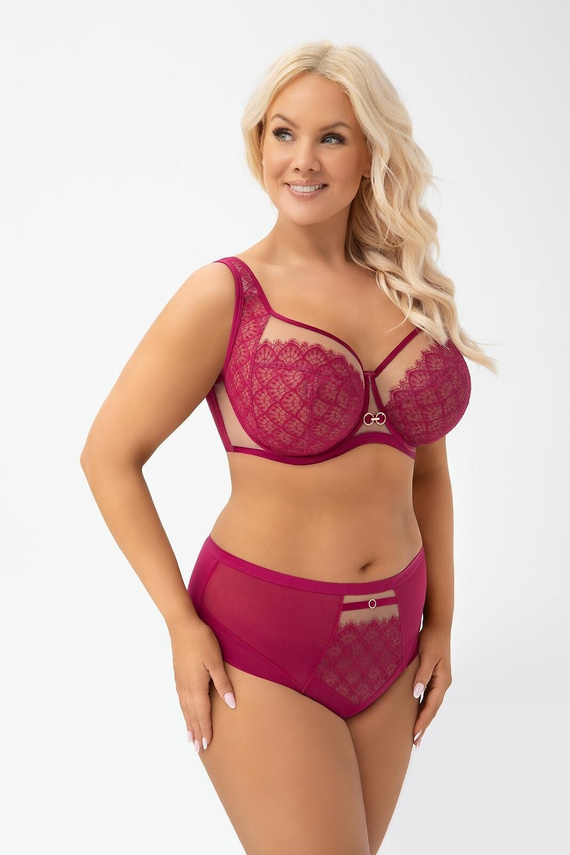 Dámske nohavičky F006 Dayana Gorsenia ružové vysoký pás tyl čipka