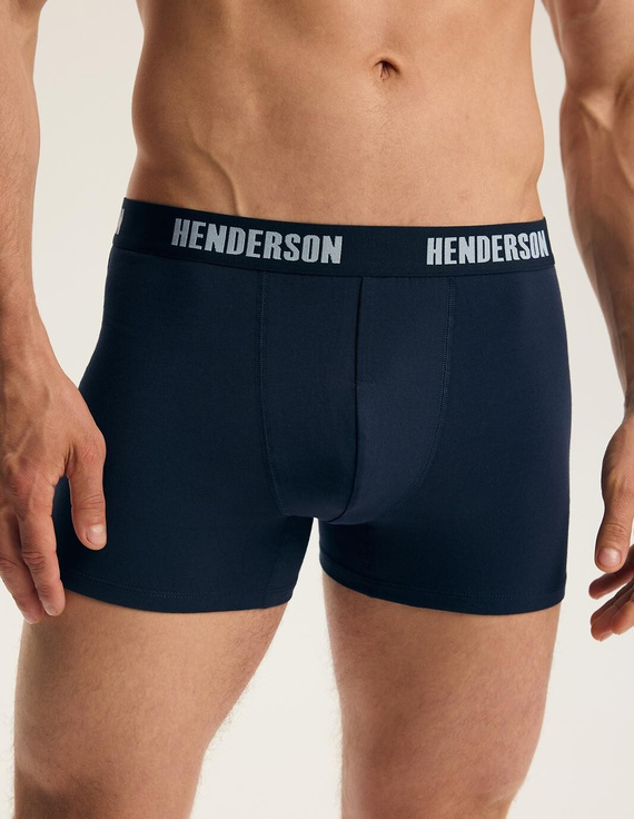 Pánske boxerky Henderson 45477 Frost 2-pack bavlnené so širokou gumou a logom