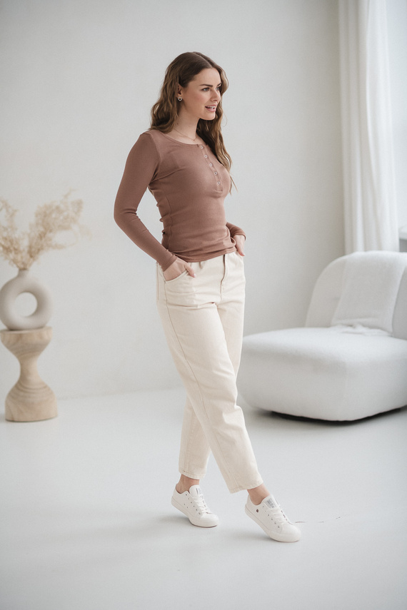 Tummy Milk&Love tehotenská a dojčiaca blúzka viskóza toffee