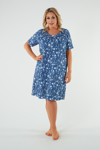 Nočná košeľa Agalia, krátky rukáv Talianska móda - potlač