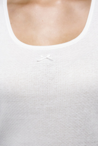 Debi Dámske tričko so širokými ramienkami Italian Fashion - biele