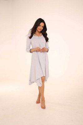 439 Nice De Lafense nočné šaty - ženská elegancia a pohodlie pri spánku - svetlý melanž