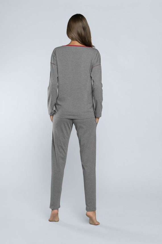Dámske pyžamo Accent dĺžka. rukáv, dĺžka. nohavice Italian Fashion - tmavá melanž