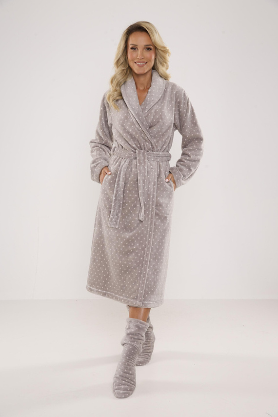 548 Melanie Dámsky dlhý župan Forex - sivý