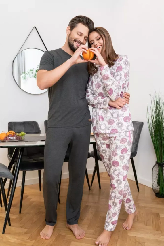 Dámske pyžamo s dlhým rukávom, nohavice Lobelia Italian Fashion -