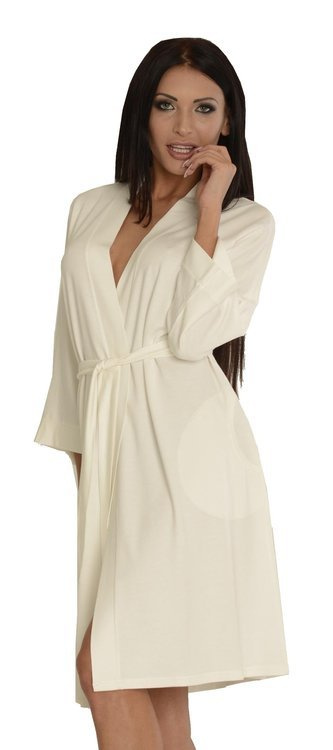 544 Vízový teplákový župan De Lafense - ecru