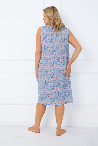 Nočná košeľa Facelia bez zapínania, široké ramienka Talianska móda - potlač