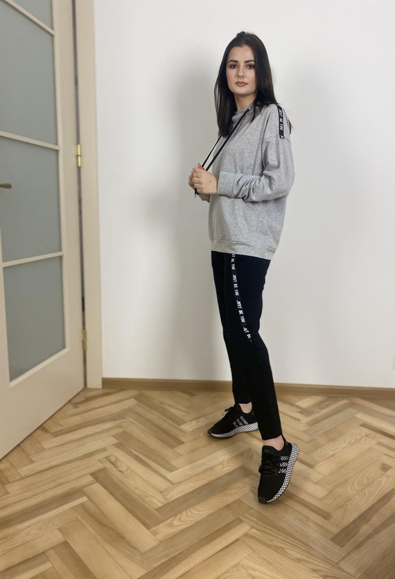 496 Dámska tepláková súprava Just Forex - svetlý melír