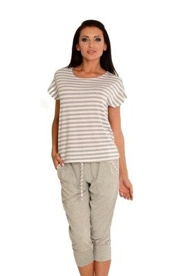 540 Dámske pyžamo Jovite - biele + melanž