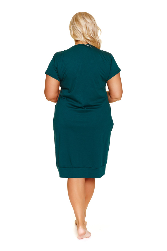 4348 Doctor Nap - Nočná košeľa pre tehotné a dojčiace ženy | 100% bavlna, poľská výroba - smaragdová