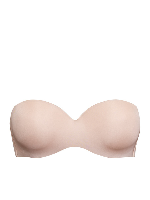 1580 Push-up podprsenka Fantastic - bandeau, mikrovlákno Sielei beige
