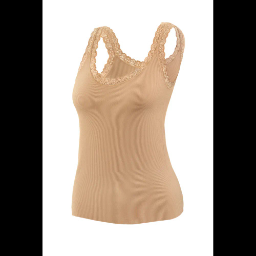 Dámske tielko Sesto Senso 6109 čipka bezšvové elastické pohodlné beige