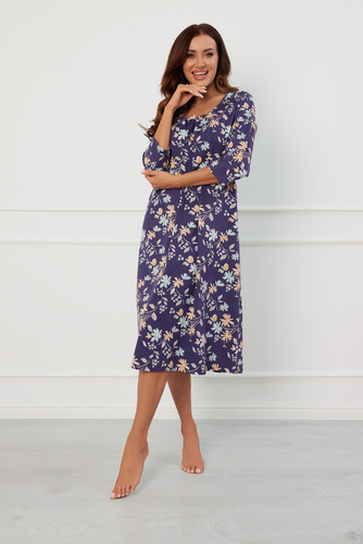 Nočná košeľa Pulia, 3/4 rukáv Talianska móda - potlač