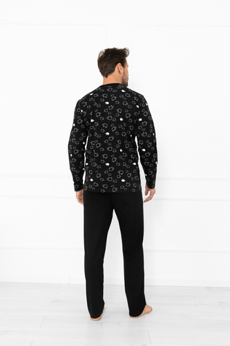 Pánske pyžamo Wito - dlhý rukáv a dlhé nohavice, bavlna MEGA SOFT Italian Fashion