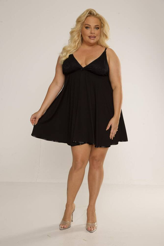 713 Nočná košeľa Cloche Forex - čierna