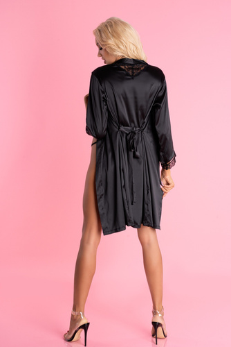 Ariladyen Black LC 90568 Scallo Collection dámsky župan LivCo Corsetti