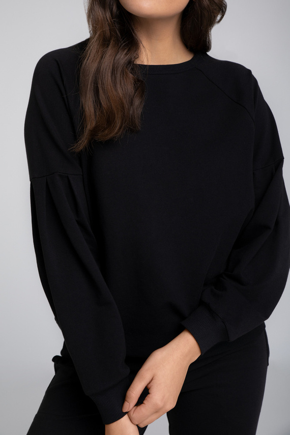 Parma Dámsky set s dlhým rukávom, nohavice Italian Fashion - čierny